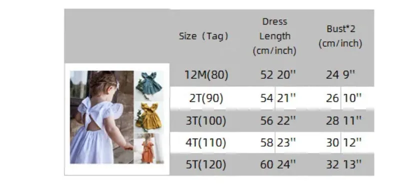 “ Kids Tales” Essentials Girls Dress, Flying Sleeve Ruffles