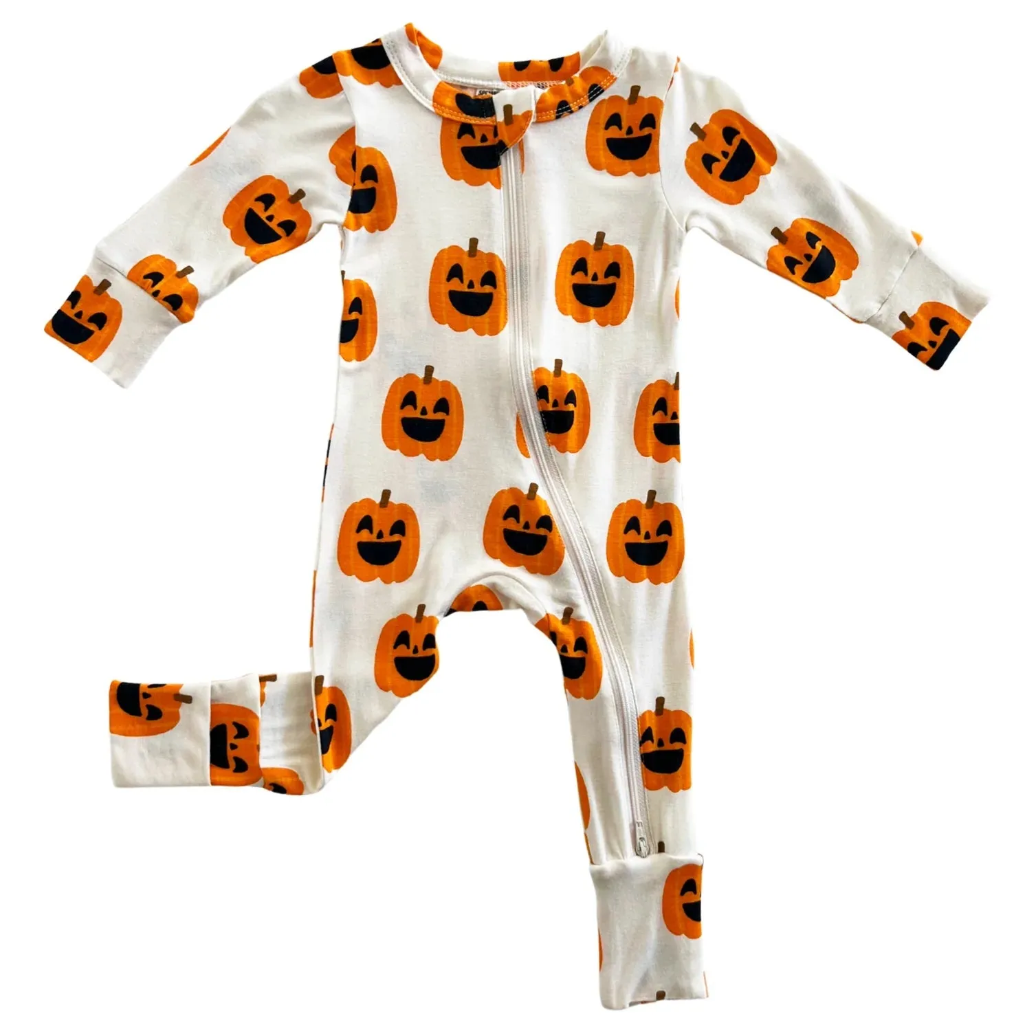 2-Way Convertible Zip Romper | Jack-O-Lantern