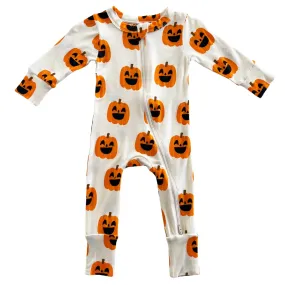 2-Way Convertible Zip Romper | Jack-O-Lantern