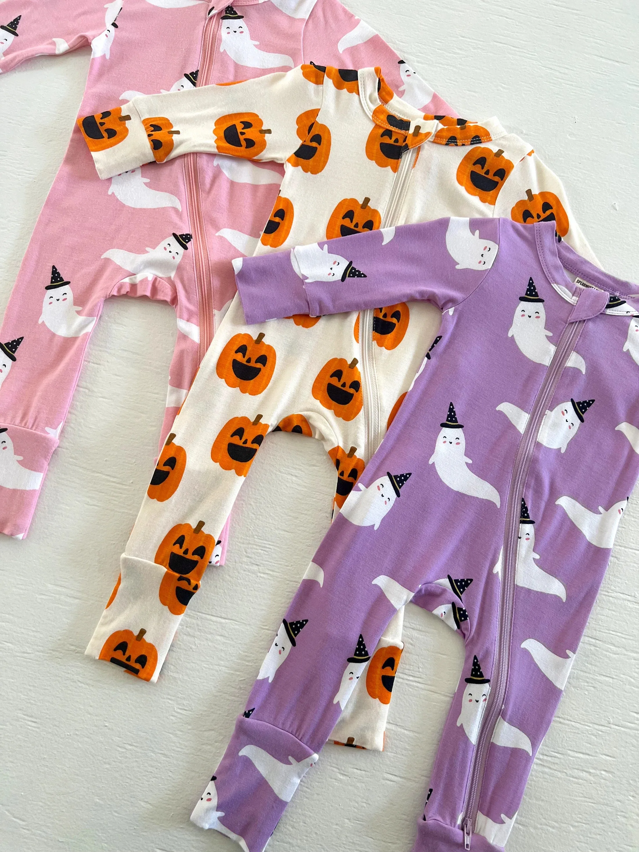 2-Way Convertible Zip Romper | Jack-O-Lantern