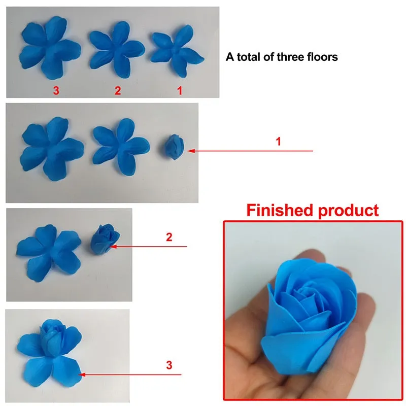 81Pcs Artificial Soap Flower