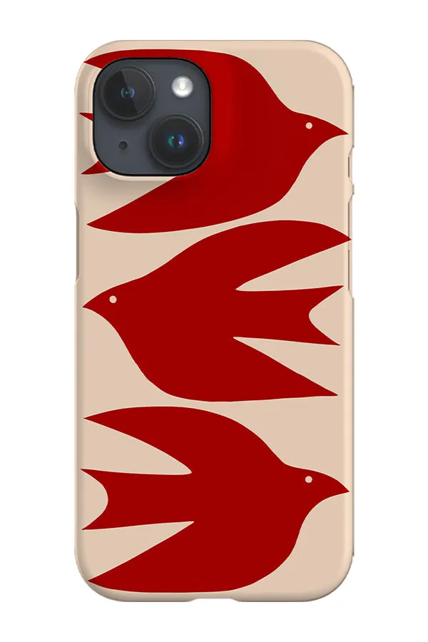 Abstract Bird Phone Case (Red)