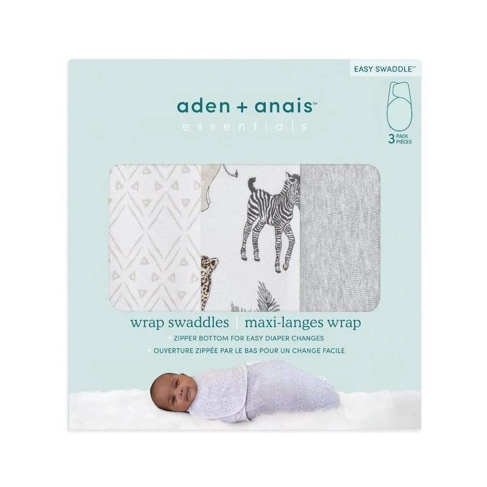 Aden and Anais 3 Pack Swaddle Wrap - Toile