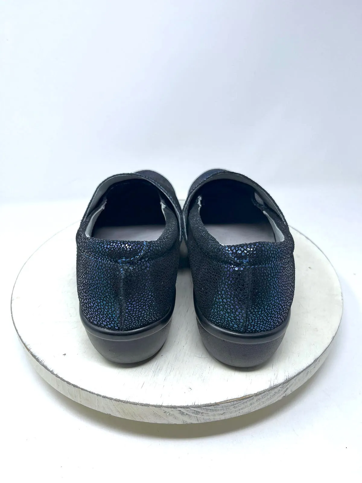 Alegria Size 10.5 (41) Blue & Black Metallic Dots Shoes