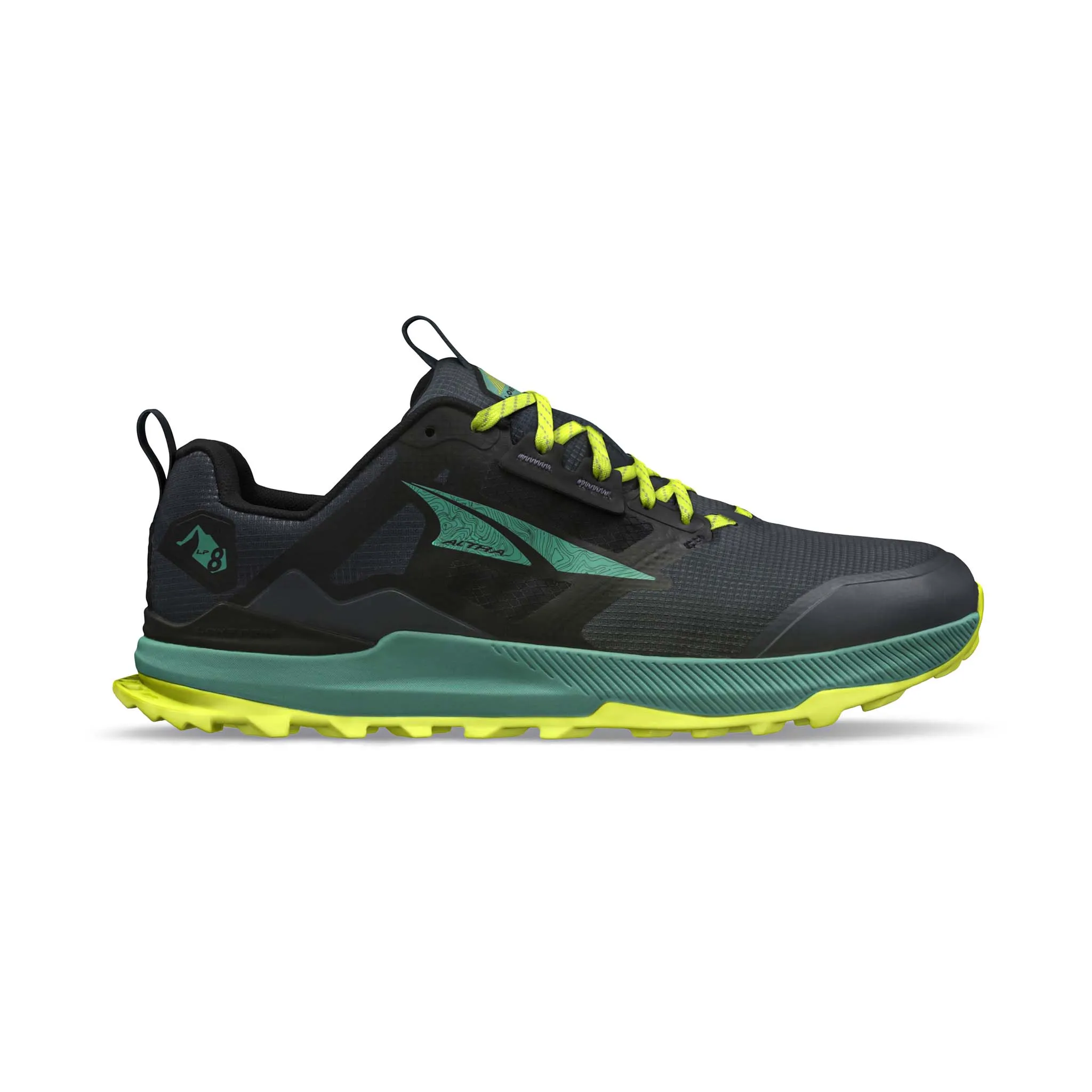 Altra | Men's Lone Peak 8 Running Shoes - Black/Green