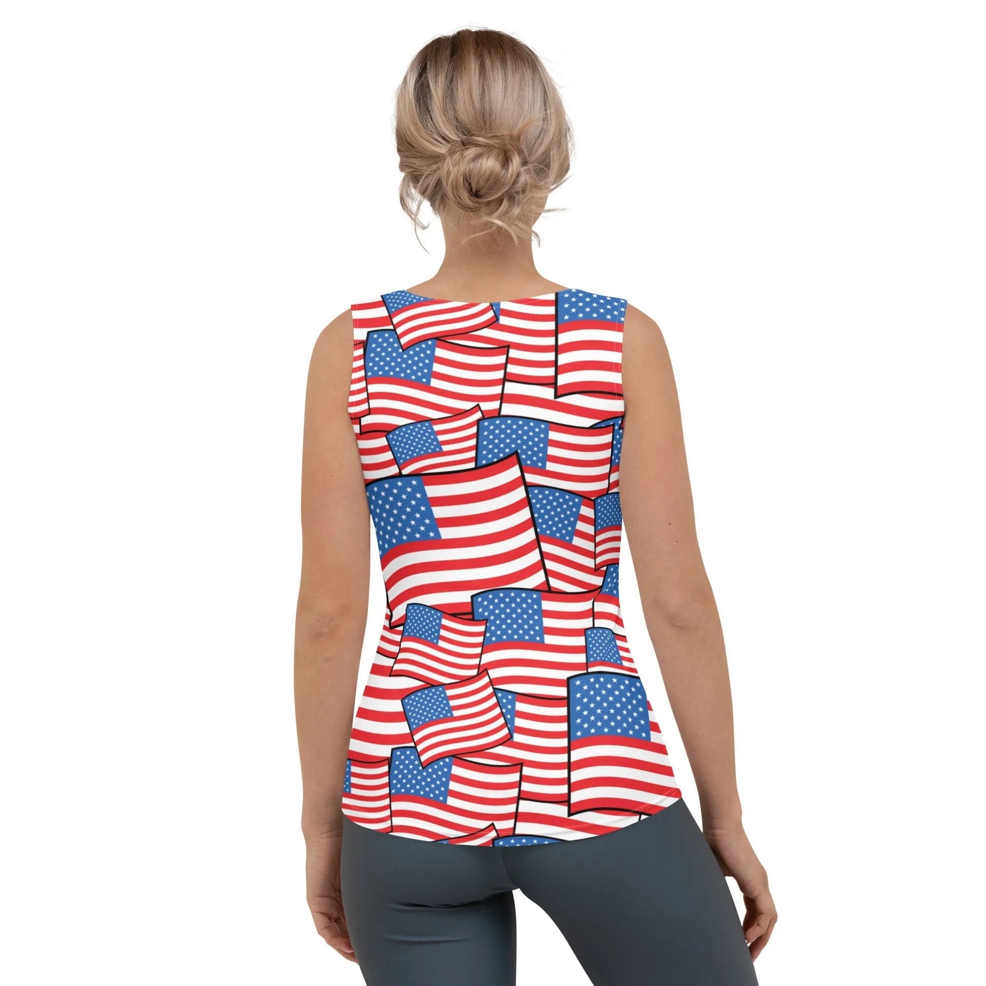 American Flag Pattern Tank Top