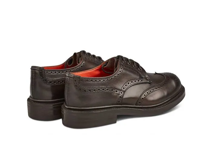 Anne Brogue Country Shoe - Espresso Burnished