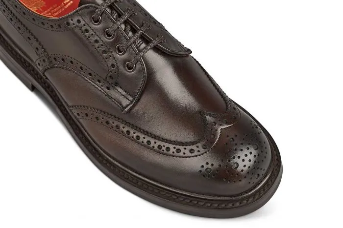 Anne Brogue Country Shoe - Espresso Burnished