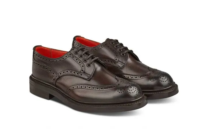 Anne Brogue Country Shoe - Espresso Burnished