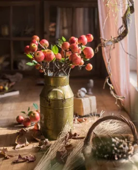 Apple Branch, Fruit Branch, Table Centerpiece, Beautiful Modern Flower Arrangement Ideas for Home Decoration, Autumn Artificial Floral for Dining Room