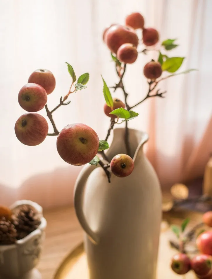 Apple Branch, Fruit Branch, Table Centerpiece, Beautiful Modern Flower Arrangement Ideas for Home Decoration, Autumn Artificial Floral for Dining Room