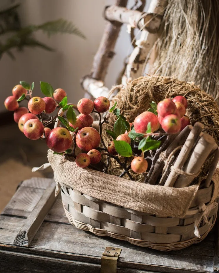 Apple Branch, Fruit Branch, Table Centerpiece, Beautiful Modern Flower Arrangement Ideas for Home Decoration, Autumn Artificial Floral for Dining Room