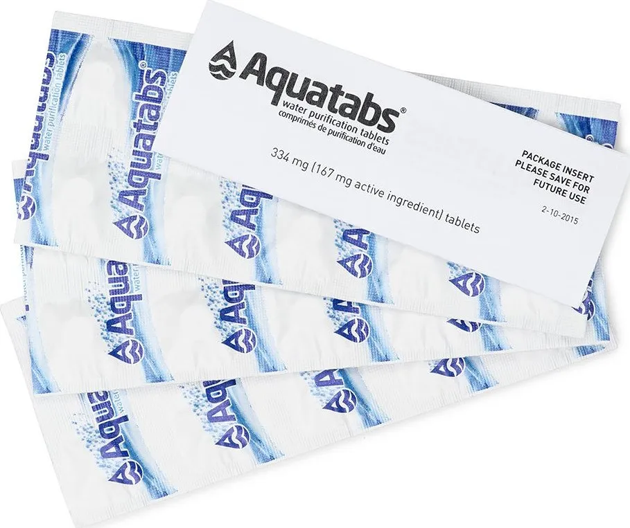 Aquatabs Water Purification Tablets 20L|-|Comprimés de purification d'eau Aquatabs 20L