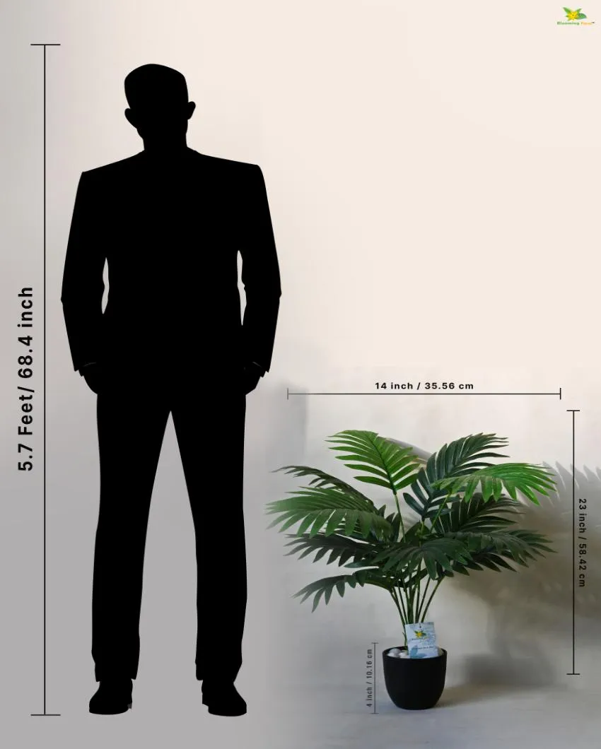 Areca Palm Artificial Plant with Pot | 12 Leaves | 2 feet