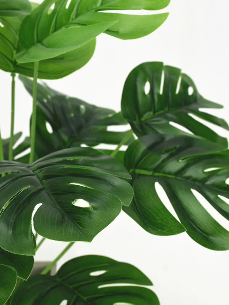 Artificial Plants Green Palm Leaves