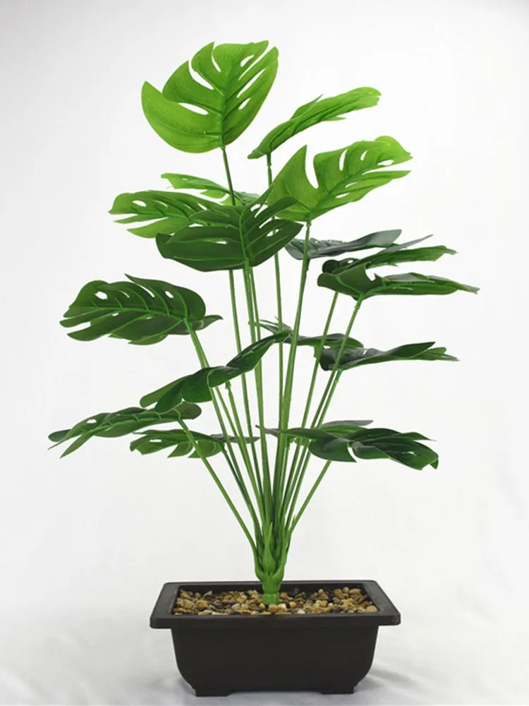 Artificial Plants Green Palm Leaves