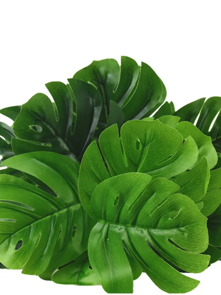 Artificial Plants Green Palm Leaves