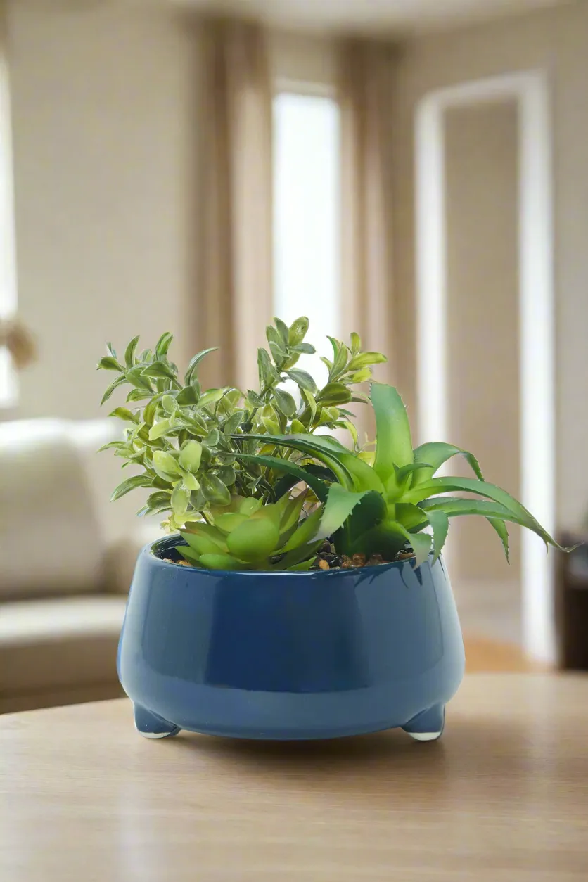 Artificial Succulent Plant With Ceramic Pot