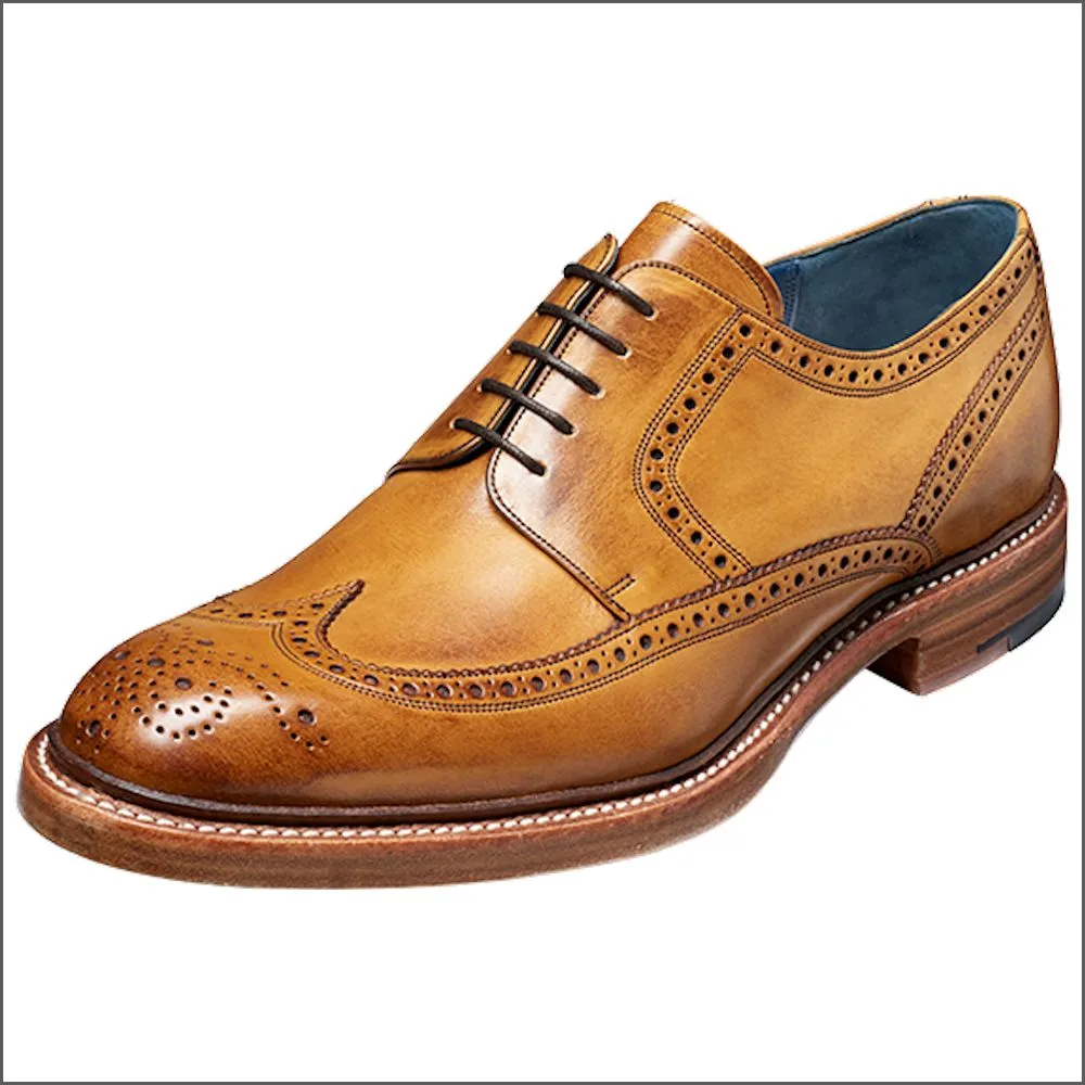 Barker Bailey Cedar Hand Painted Derby Wingtip Brogue--