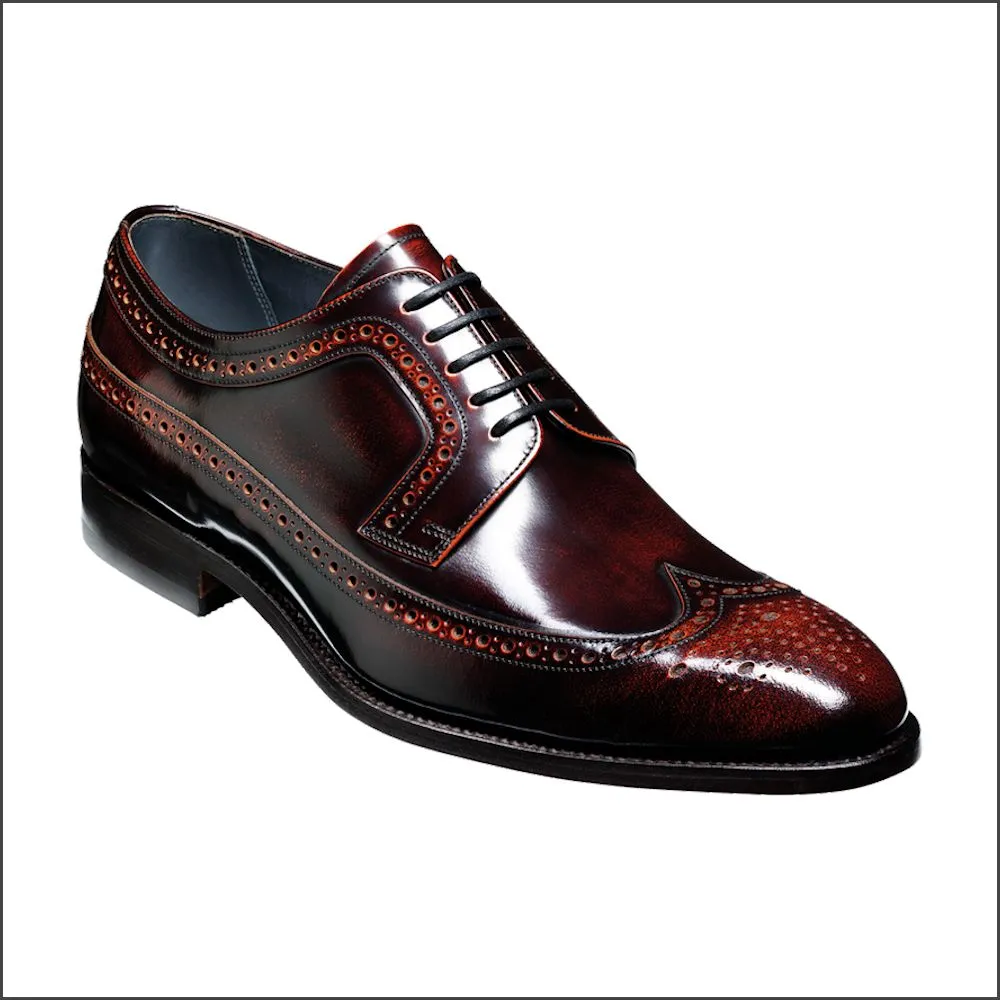 Barker Woodbridge Brandy Polish Wing Tip Derby--