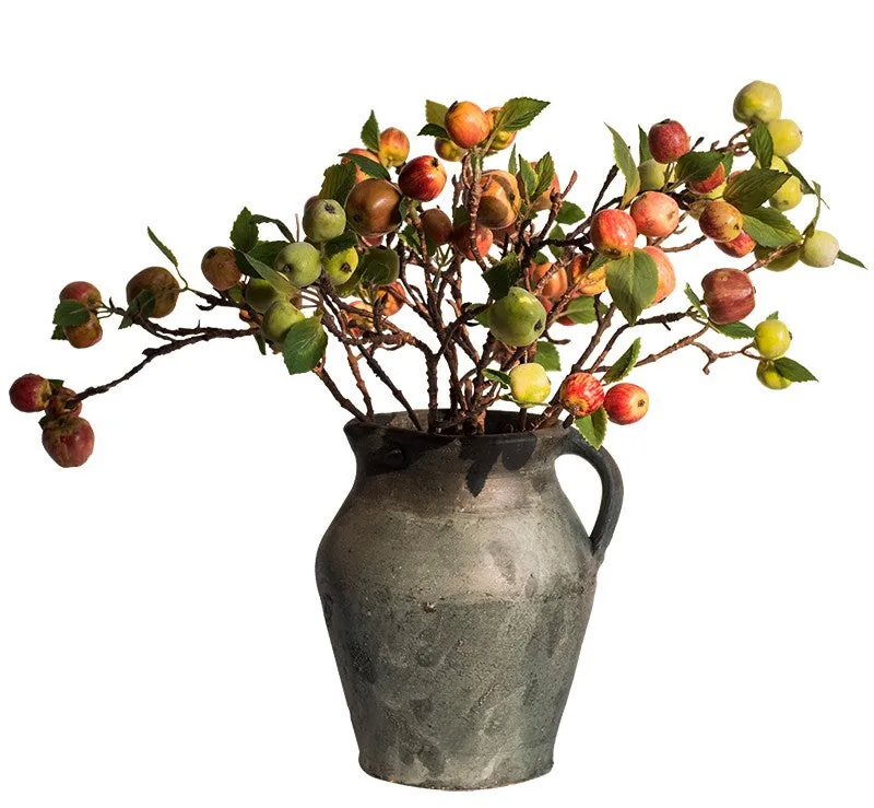 Beautiful Modern Flower Arrangement Ideas for Home Decoration, Apple Branch, Fruit Branch, Table Centerpiece, Simple Artificial Floral for Dining Room