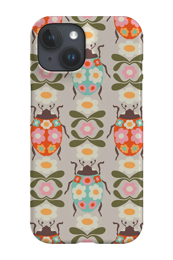 Beetle Blooms by Helen Bowler Phone Case (Beige)