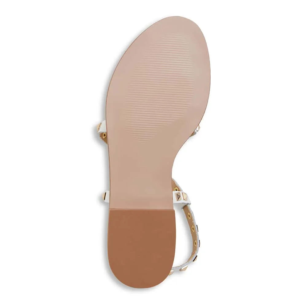 Berry Sandal in White  Leather