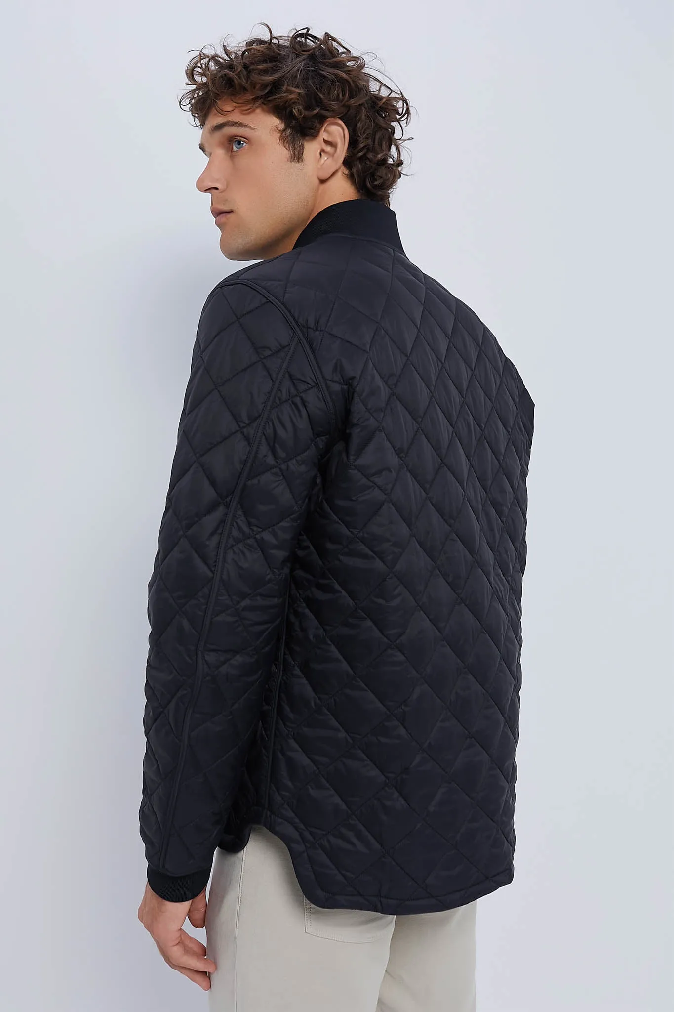 Black Re-Engineered Liddesdale Quilted Jacket