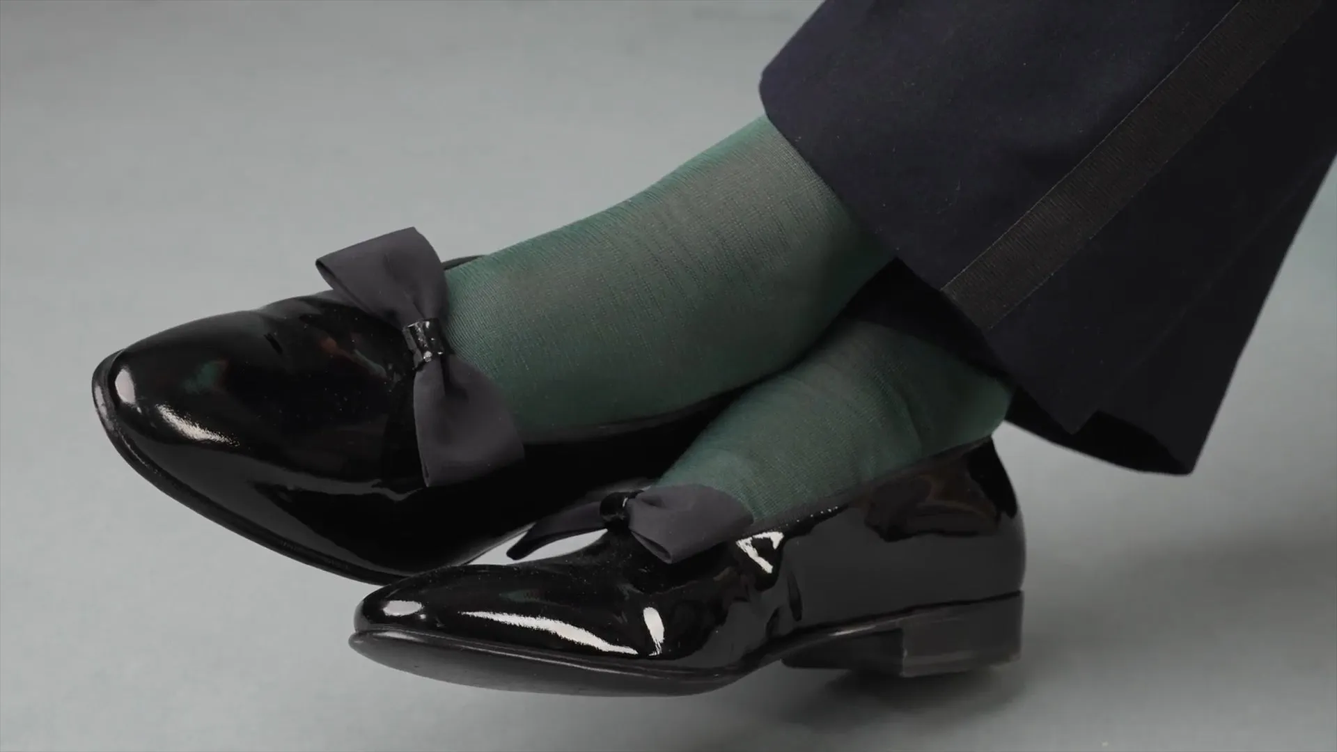 Bottle Green Silk Formal Socks