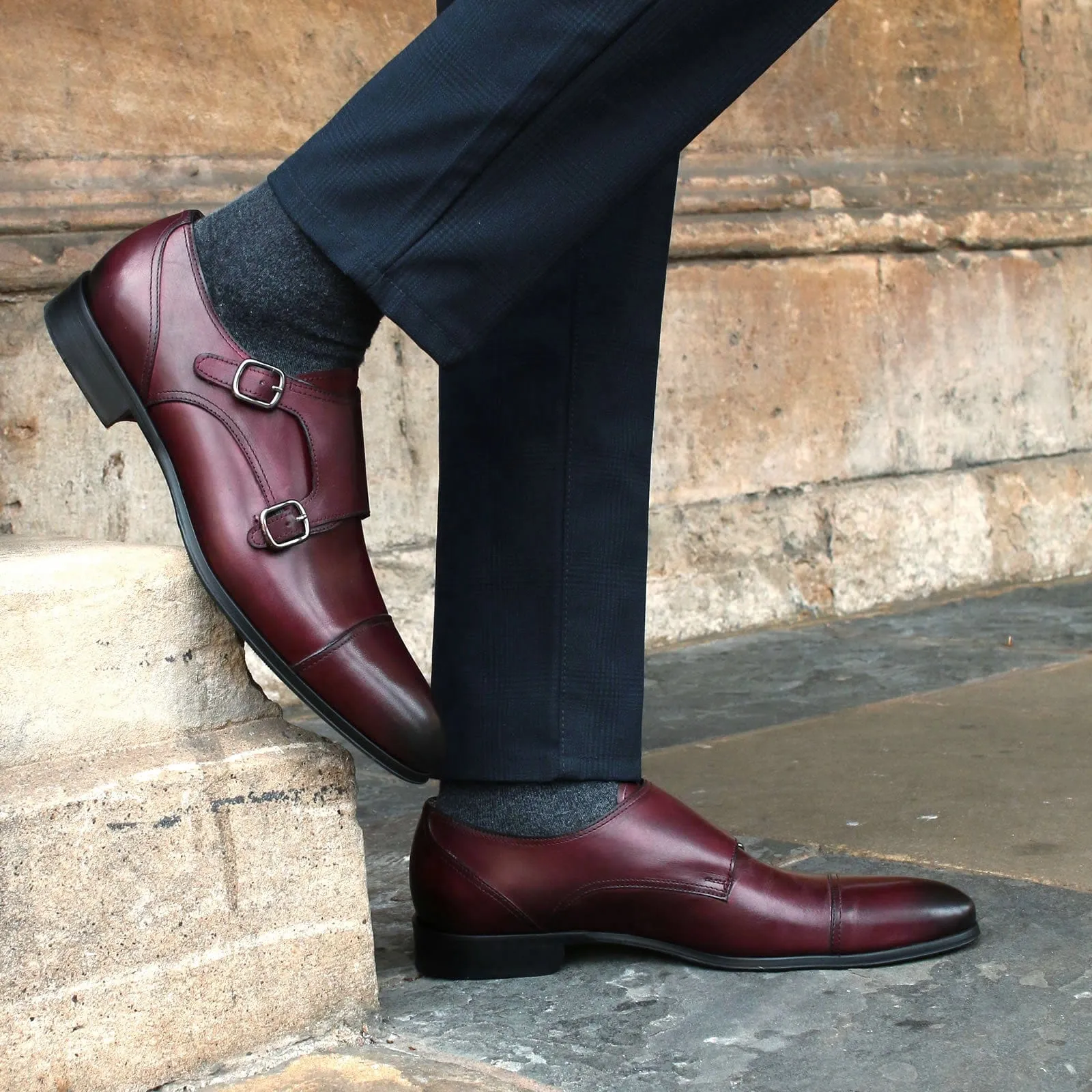 Bourne Monk Strap Oxblood