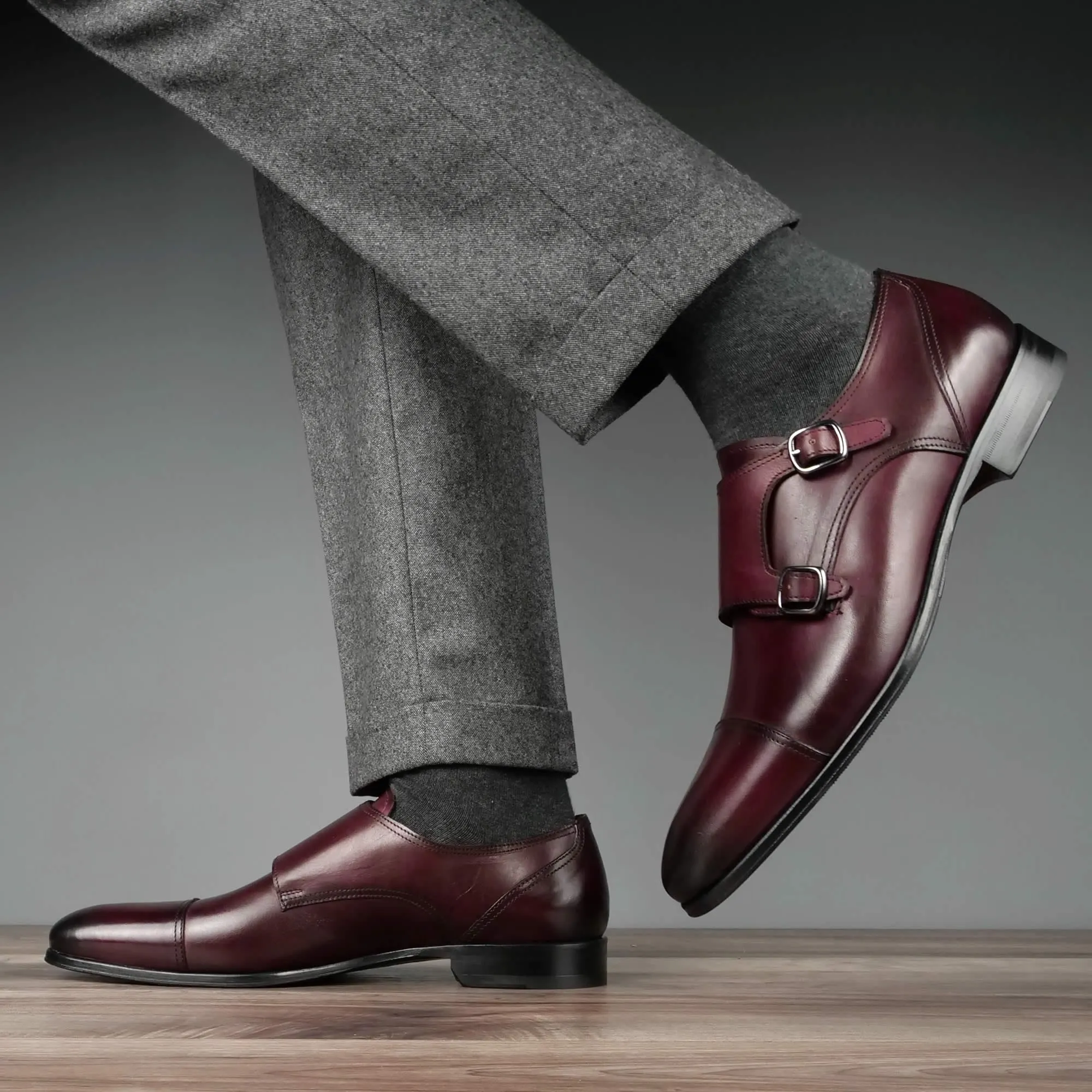 Bourne Monk Strap Oxblood