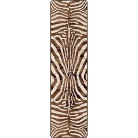 Brown Zebra Print Floor Runner