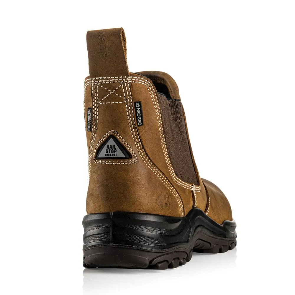 Buckler Nubuckz DEALERZ S3 Brown Lightweight Waterproof Safety Dealer Boot