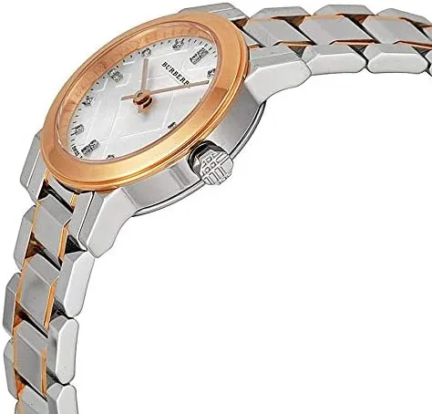 Burberry BU9214 Ladies The City Diamonds Two-Tone Rose Gold 26mm Watch