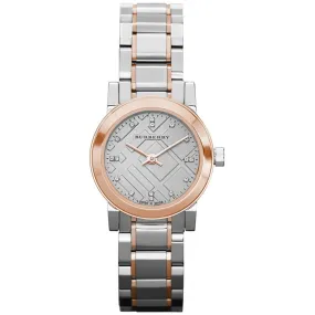 Burberry BU9214 Ladies The City Diamonds Two-Tone Rose Gold 26mm Watch