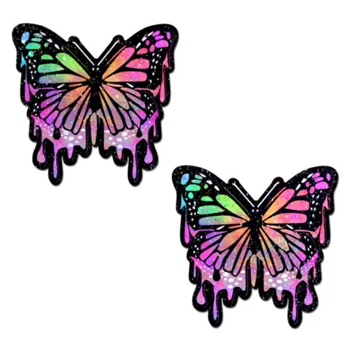 Butterfly Melt Trippy Glitter Rainbow Nipple Pasties