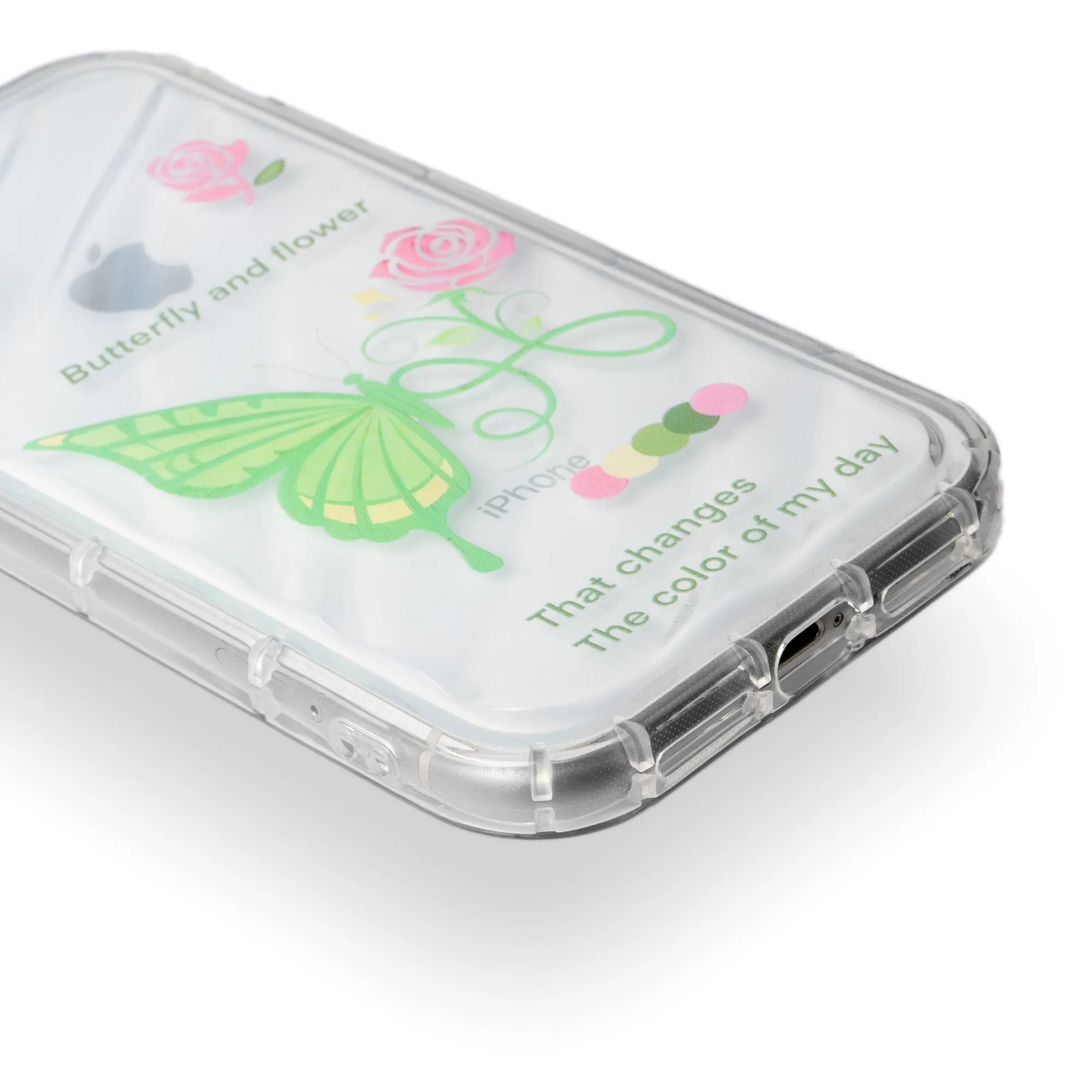 Butterfly Printed Transparent Back Cover for Apple iPhone 14 Pro Max