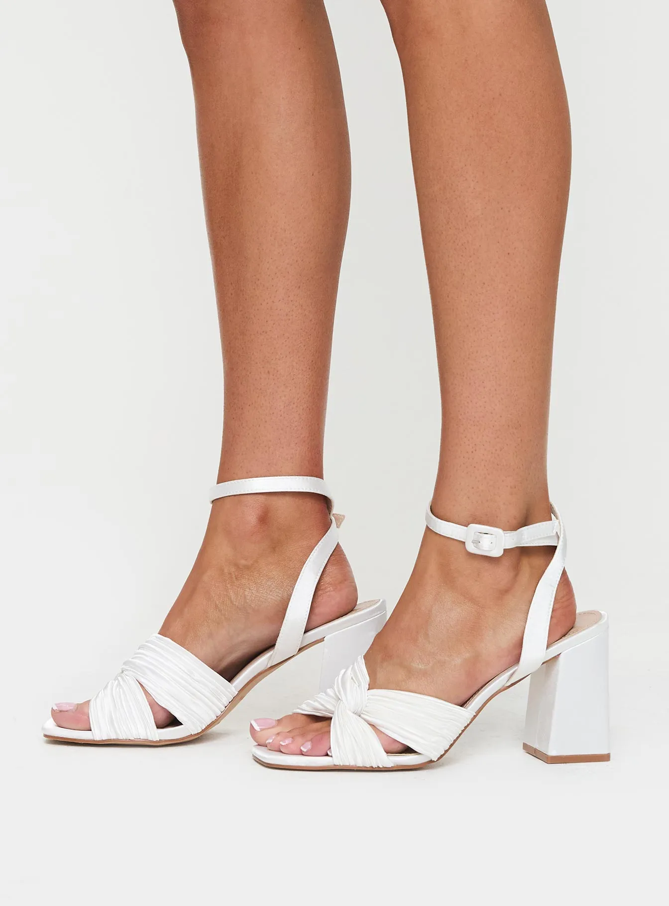 Calista Heels Ivory Satin