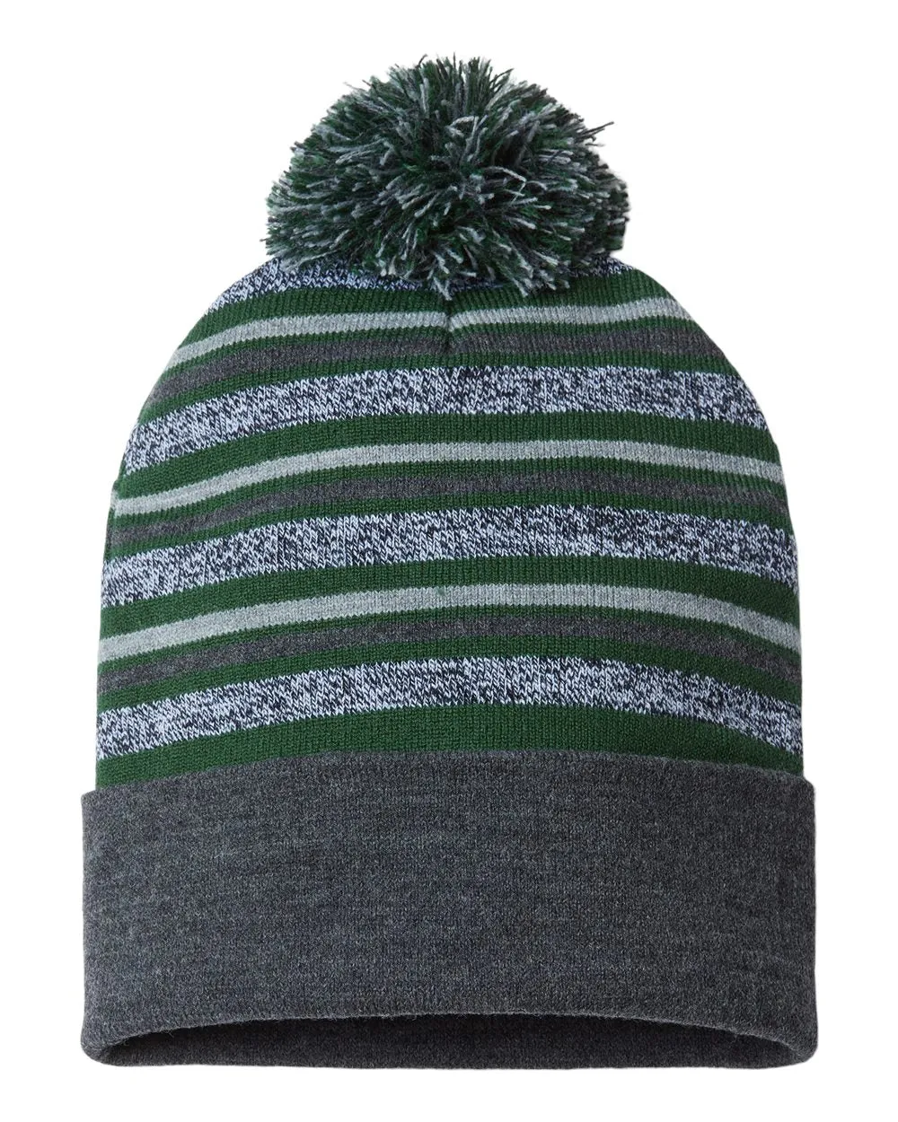 Cap America RKL12 - USA-Made Striped Beanie, Knit Cap