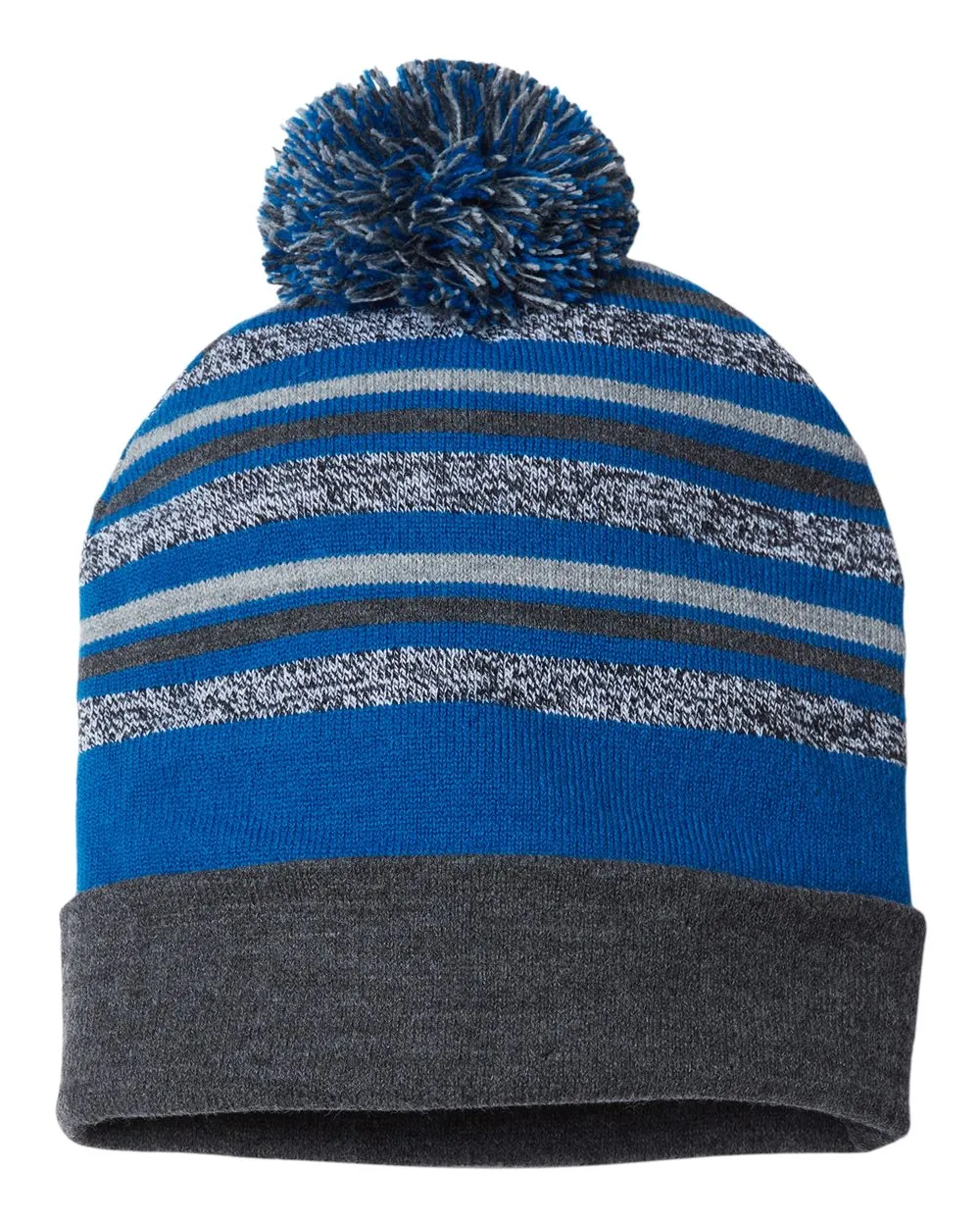 Cap America RKL12 - USA-Made Striped Beanie, Knit Cap