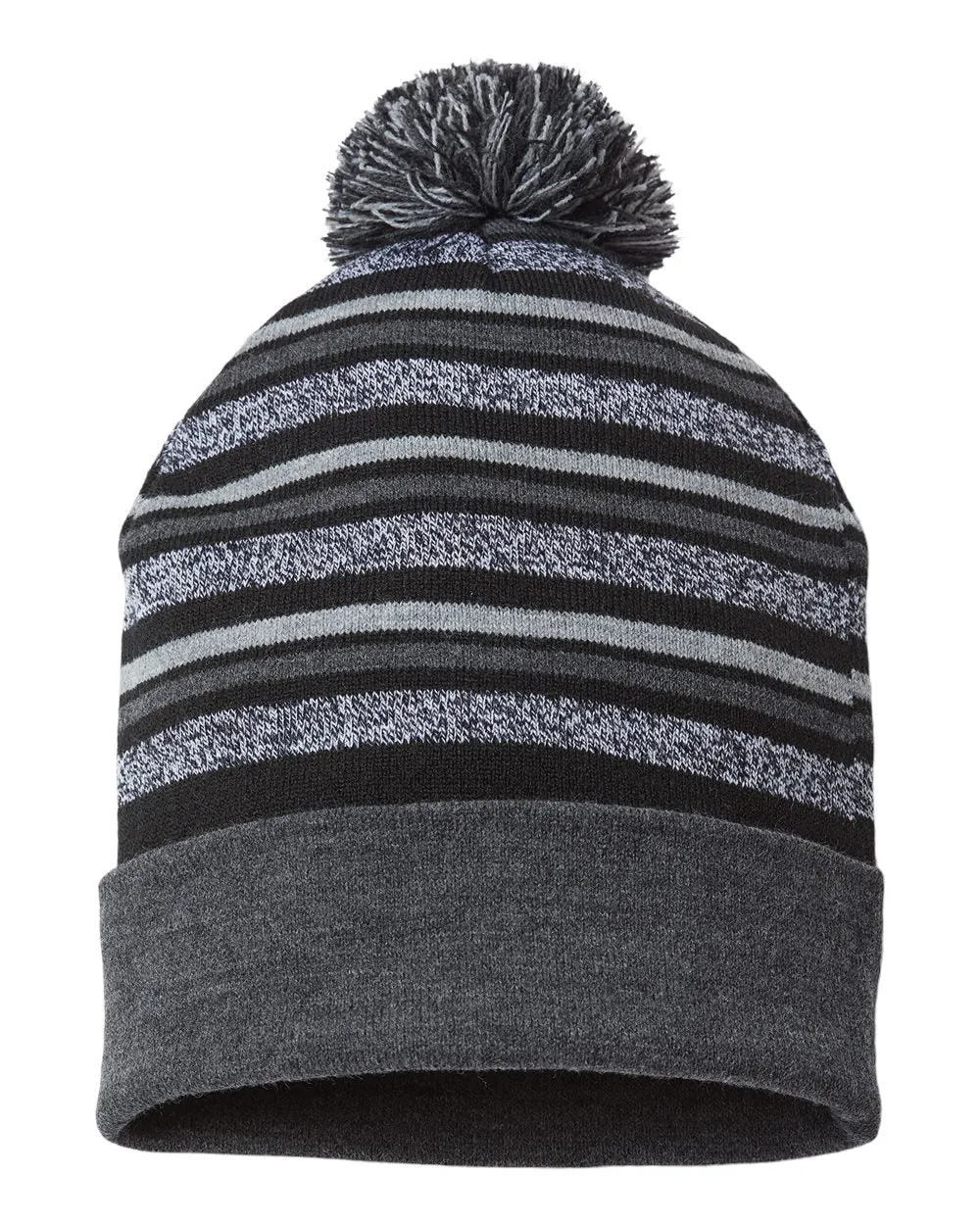 Cap America RKL12 - USA-Made Striped Beanie, Knit Cap