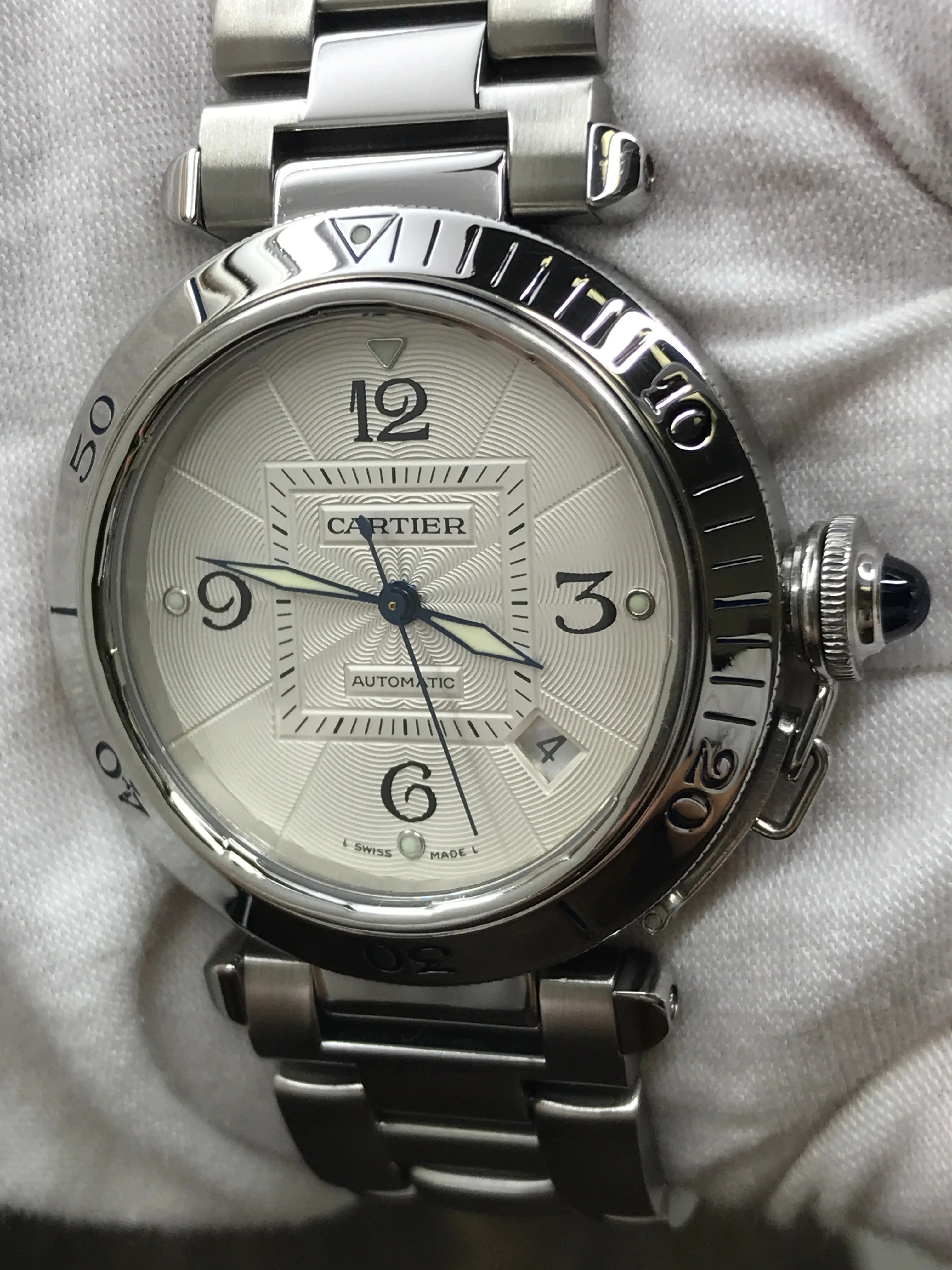 Cartier Pasha 2379 Silver Dial Automatic Watch