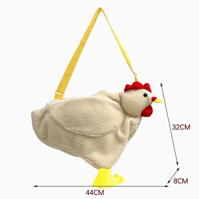 Cartoon Chicken Shoulder Bags