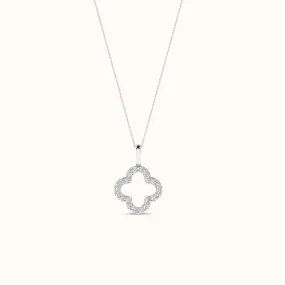 Clover Silhouette Drop Necklace