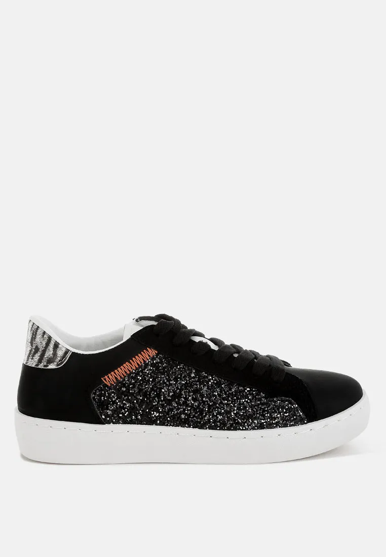 Cosmolight Glitter Faux Leather Sneakers