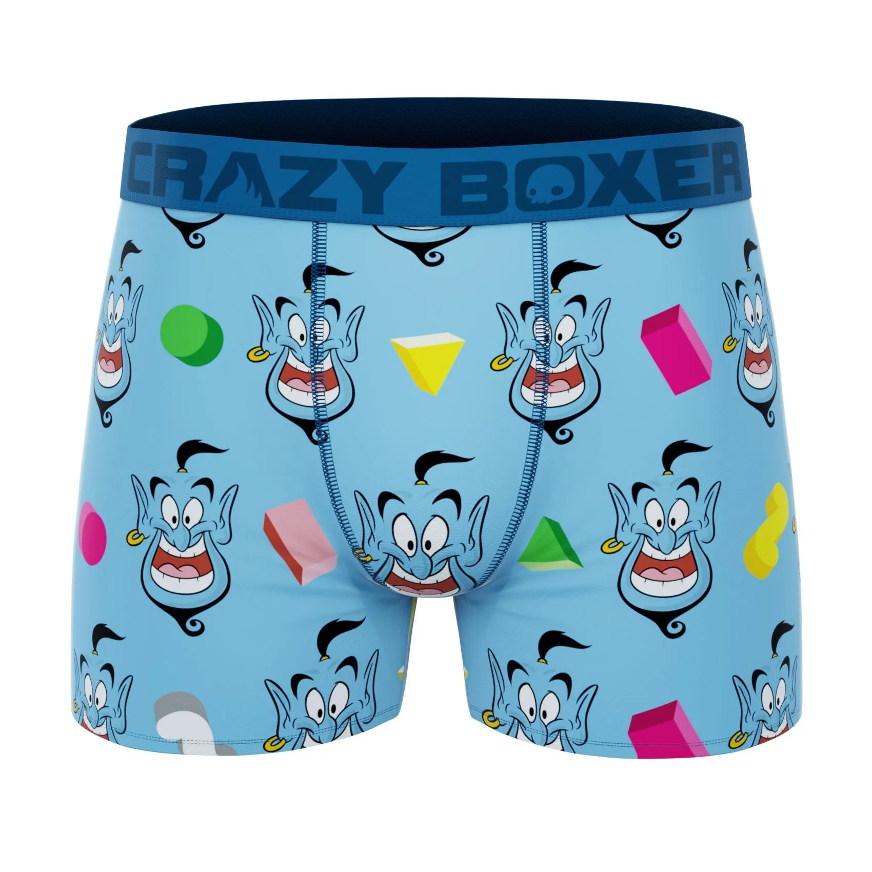 CRAZYBOXER Disney Genie Aladdin Men's Boxer Briefs (Pack 3)