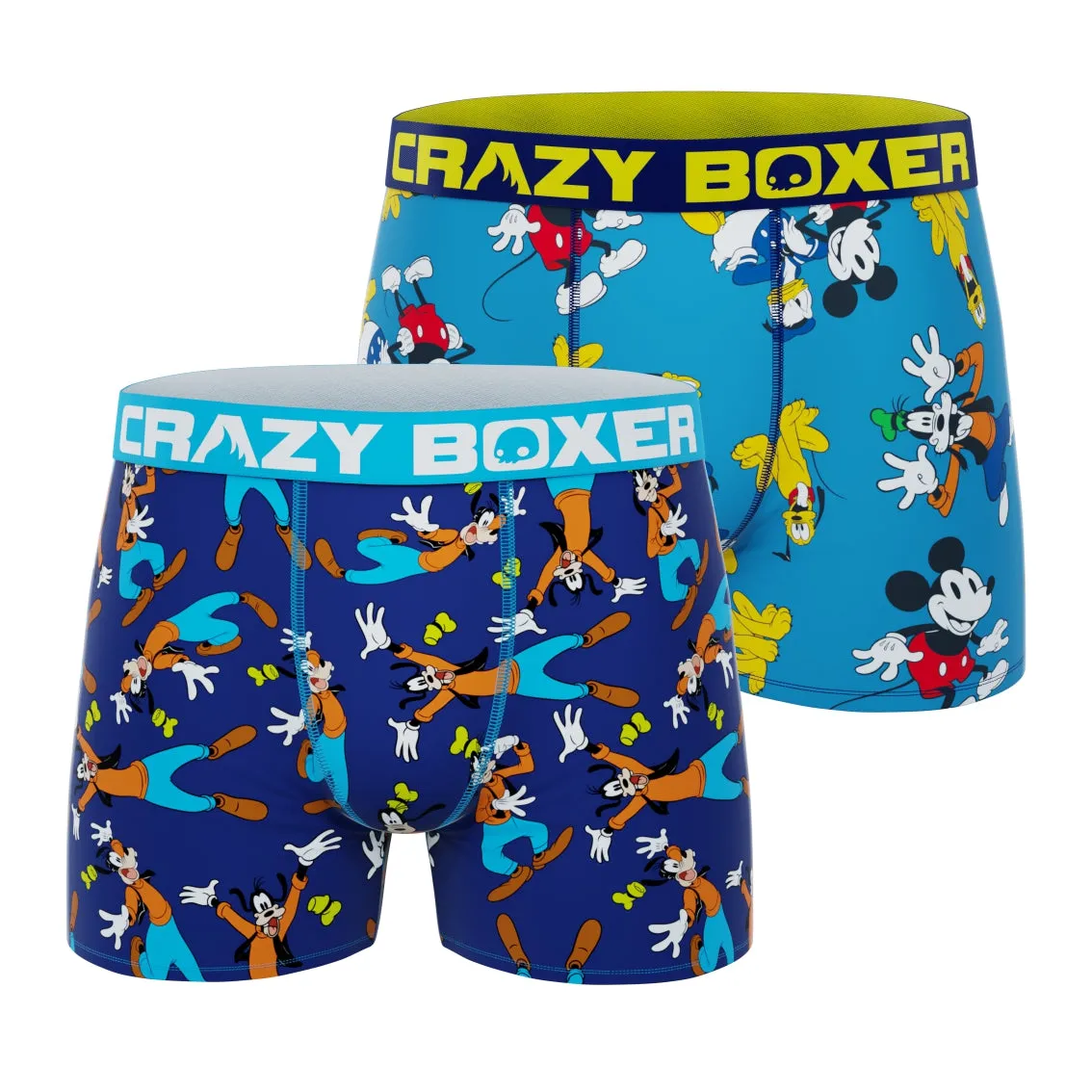 CRAZYBOXER Disney Goofy Men's Boxer Briefs (2 Pack)