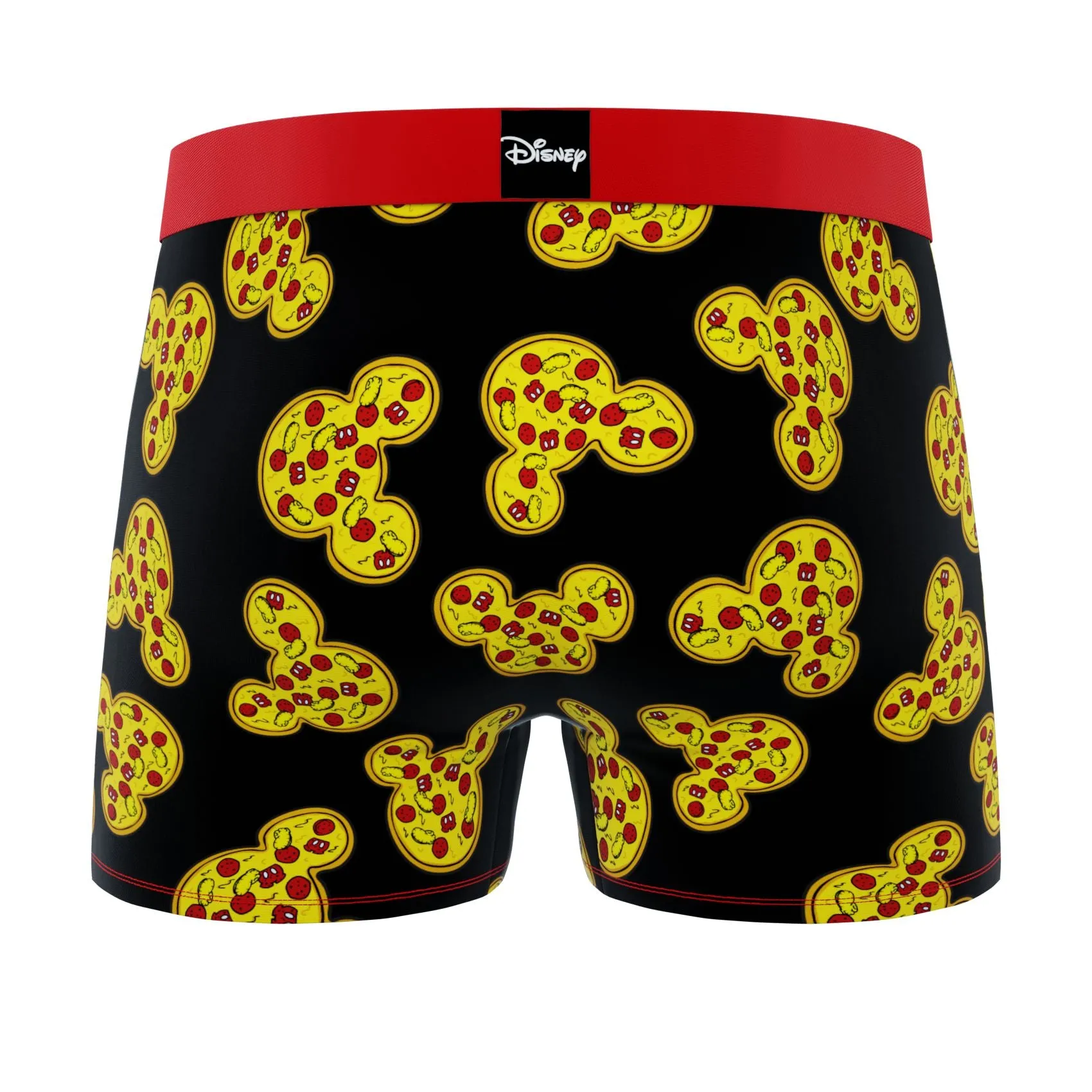 CRAZYBOXER Disney Mickey Pizza Men's Boxer Briefs (Creative Packaging)