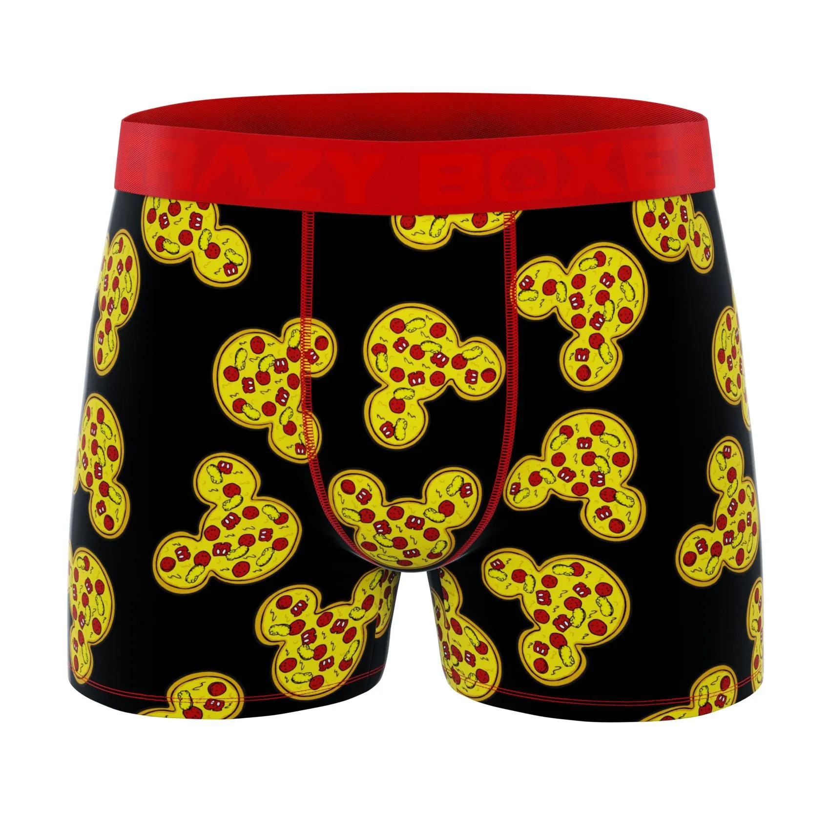 CRAZYBOXER Disney Mickey Pizza Men's Boxer Briefs (Creative Packaging)