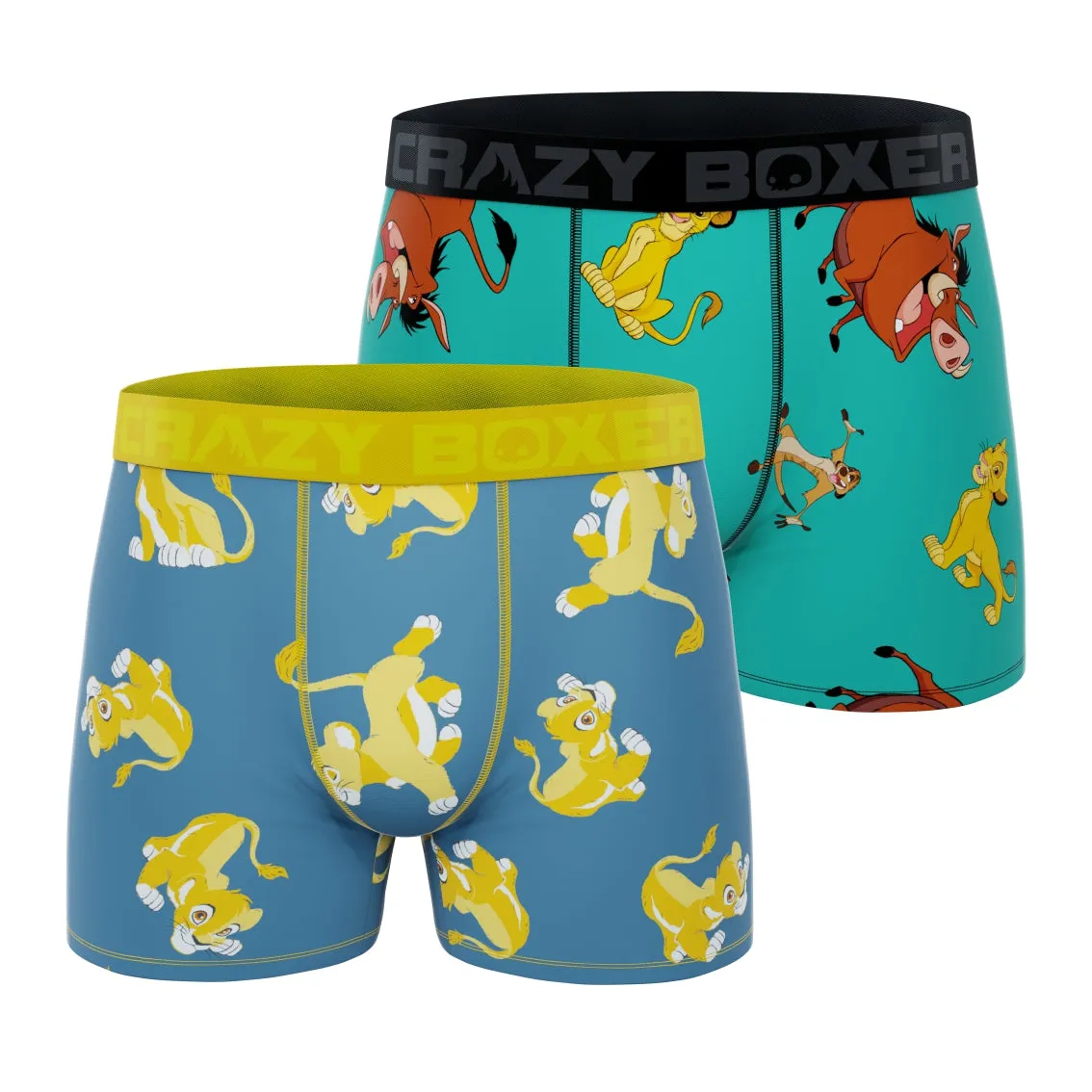 CRAZYBOXER Disney Timon & Pumba Men's Boxer Briefs (2 Pack)